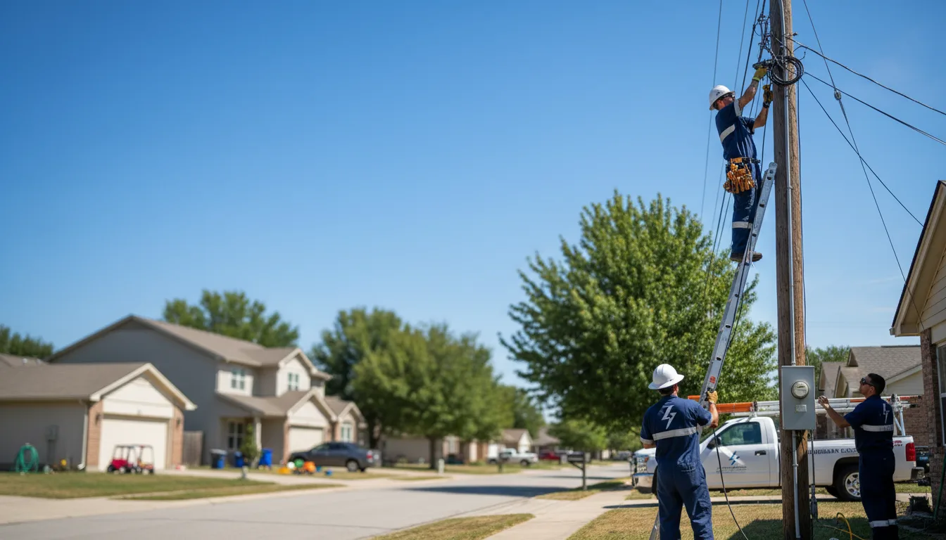 Residential electrician providing installation services in Clay City, IL